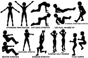Sport exercises black collection, a Healthcare Illustration by tamara.comotomka (Thumbnail 3 of 8)