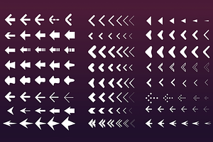 A large set of various arrows, a Solid Icon by ProArt