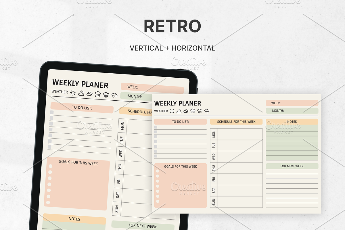 Weekly Planner Printables Templates, a Templates & Theme by Digital_Mind (Photo 8 of 10)