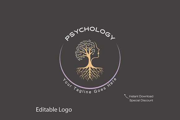 Elegant Psychology Logo Template preview 7