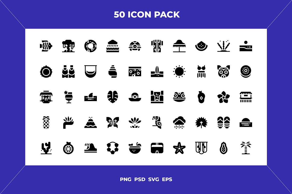 Tropical icons, an Outline Icon by Wencory (Photo 1 of 2)