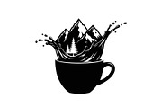Mountain Coffee Cup Design Bundle, an Illustration by yasushie (Thumbnail 30 of 31)