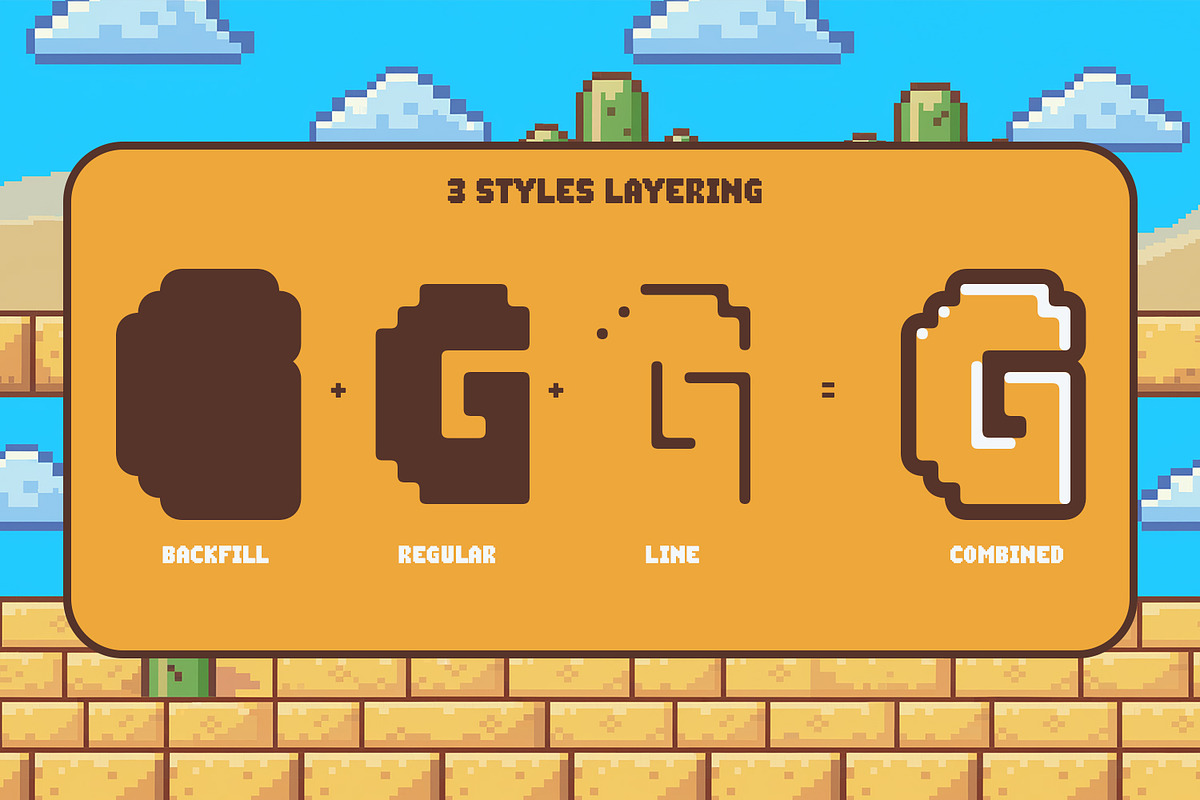 Gamebrick, a Symbol Font by din-studio.com (Photo 8 of 11)