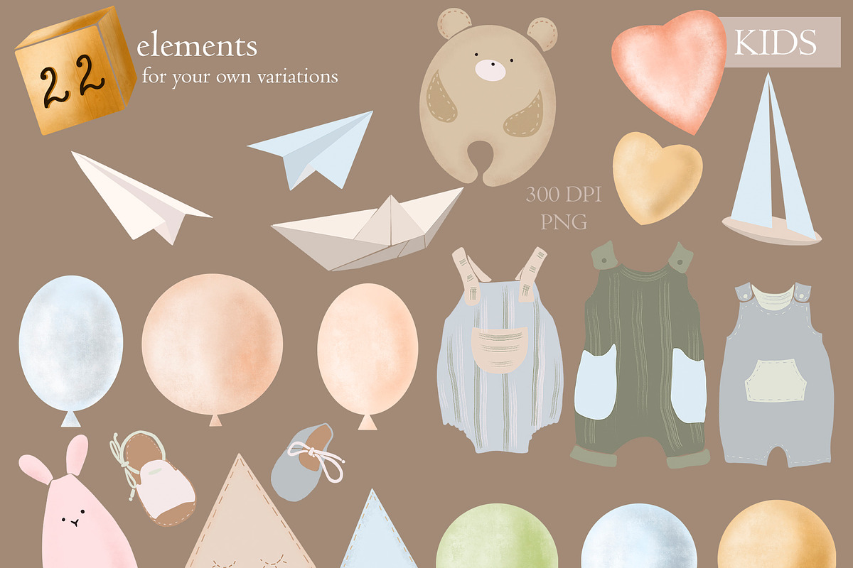 KIDS Modern Abstract Collection, a Decorative Illustration by ArtOLB (Photo 3 of 12)