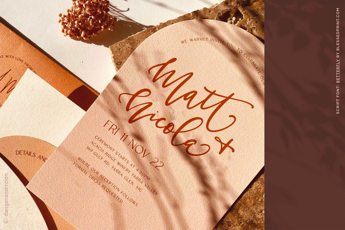 BetterFly - for Canva & Templett, a Script Font by Blessed Print (Photo 4 of 46)