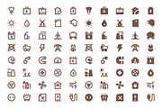 140 Energy and Power Material Icons, a Solid Icon by Creative Stall (Thumbnail 3 of 4)