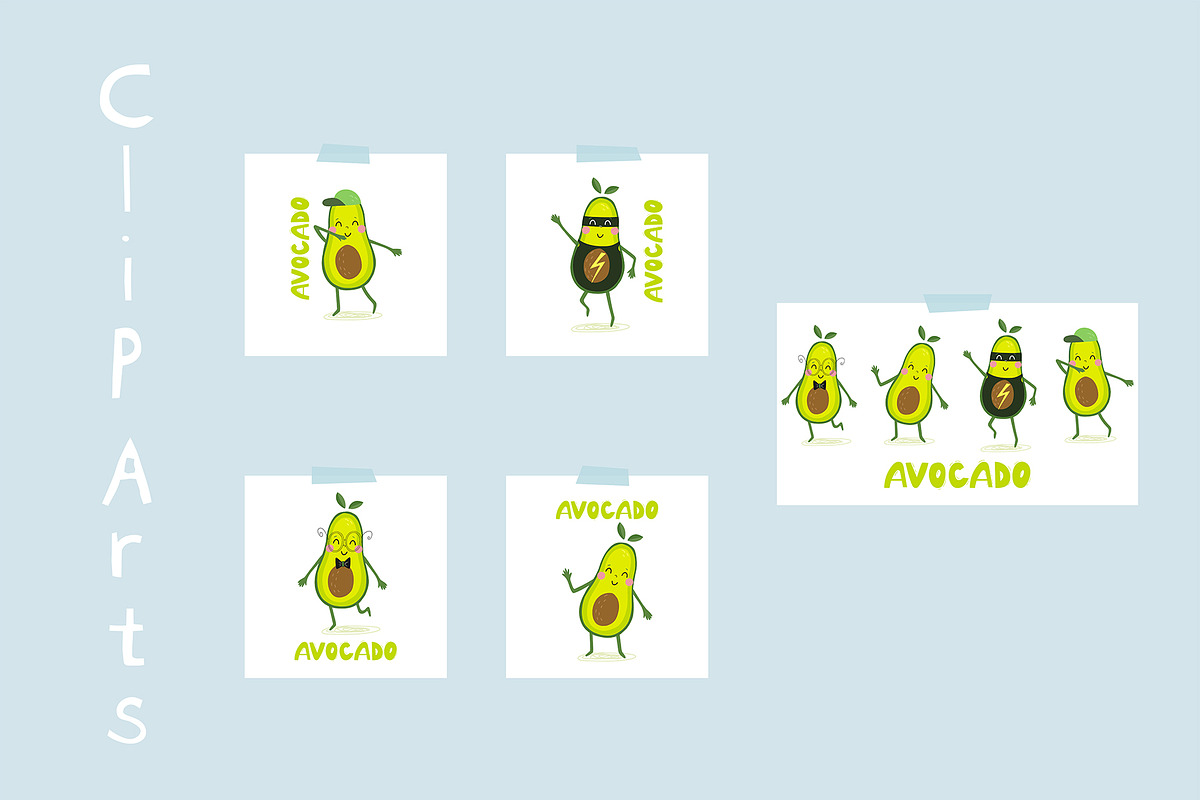 Cute Avocado!, a Background Graphic by Irene_Boiko_ART (Photo 3 of 4)