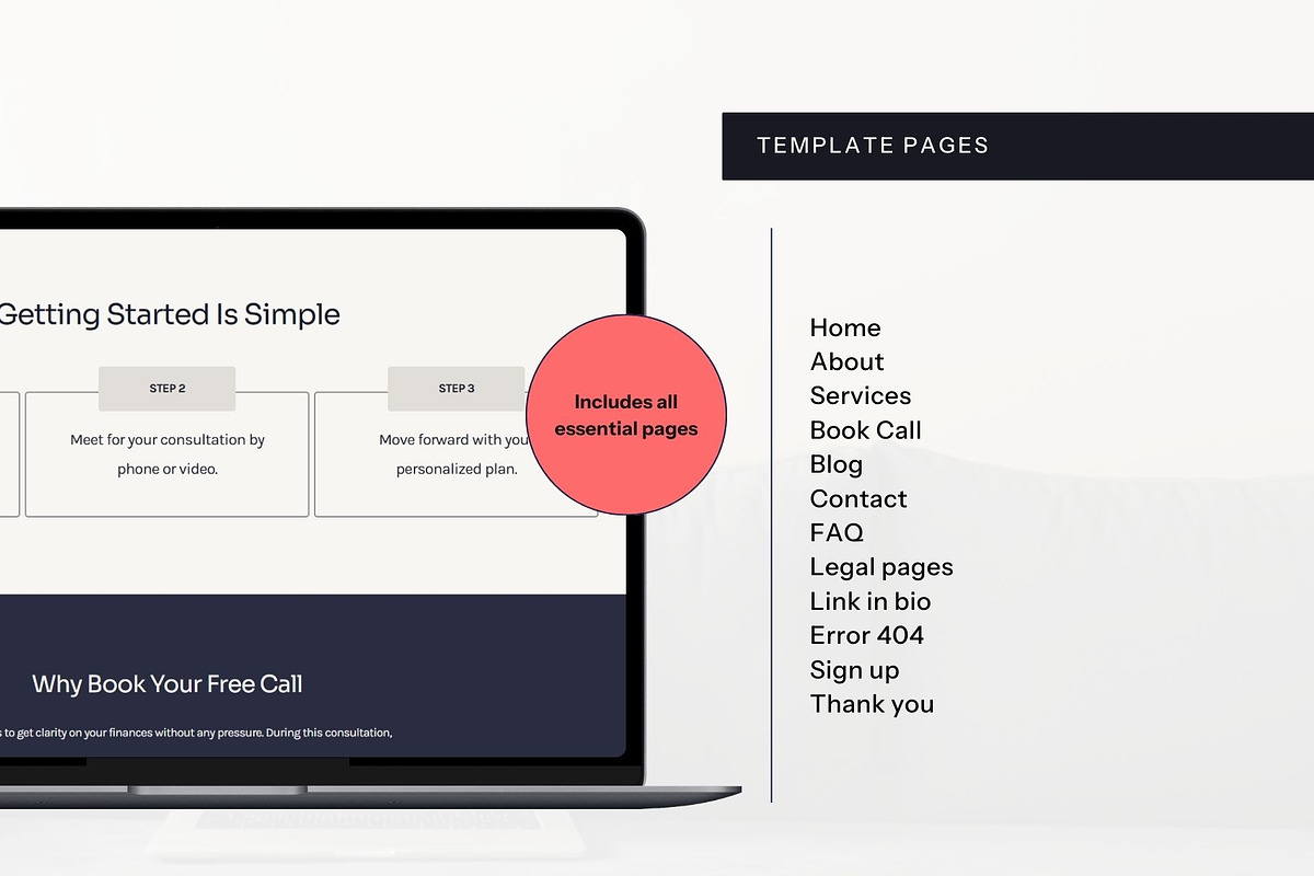 Accountant Website Template, a Squarespace Template by Pretty Boss Designs (Photo 3 of 6)