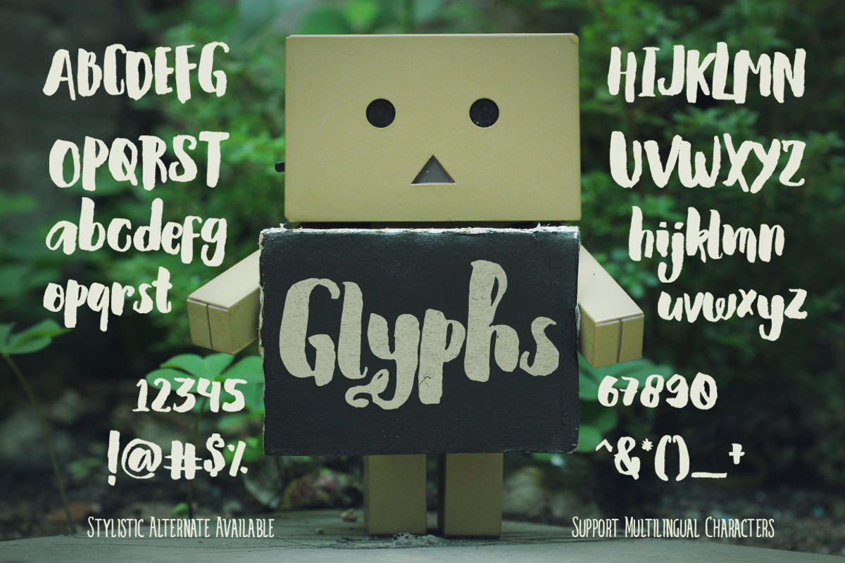 Elska Watercolor Brush font preview 2