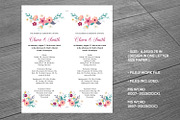 Wedding Program Template, an Invitation Template by retrographix (Thumbnail 3 of 4)