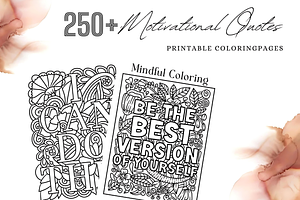 Motivational Quotes Coloring Pages, a Graphic by ThePhoton