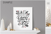 Christmas Frame & Wall Mockup Bundle, a Print Template by Yuri-U (Thumbnail 13 of 22)