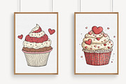 Valentine Cupcakes Clipart, an Illustration by Libby Wishes (Thumbnail 4 of 6)