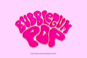 PINK GLOSSY Chrome Effect Photoshop