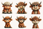 Whimsical sarcastic highland cow, a Seasonal Illustration by Designworld (Thumbnail 2 of 10)
