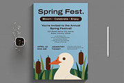 Spring Fest Flyer Template, a Flyer Template by MightyDesign (Thumbnail 1 of 8)