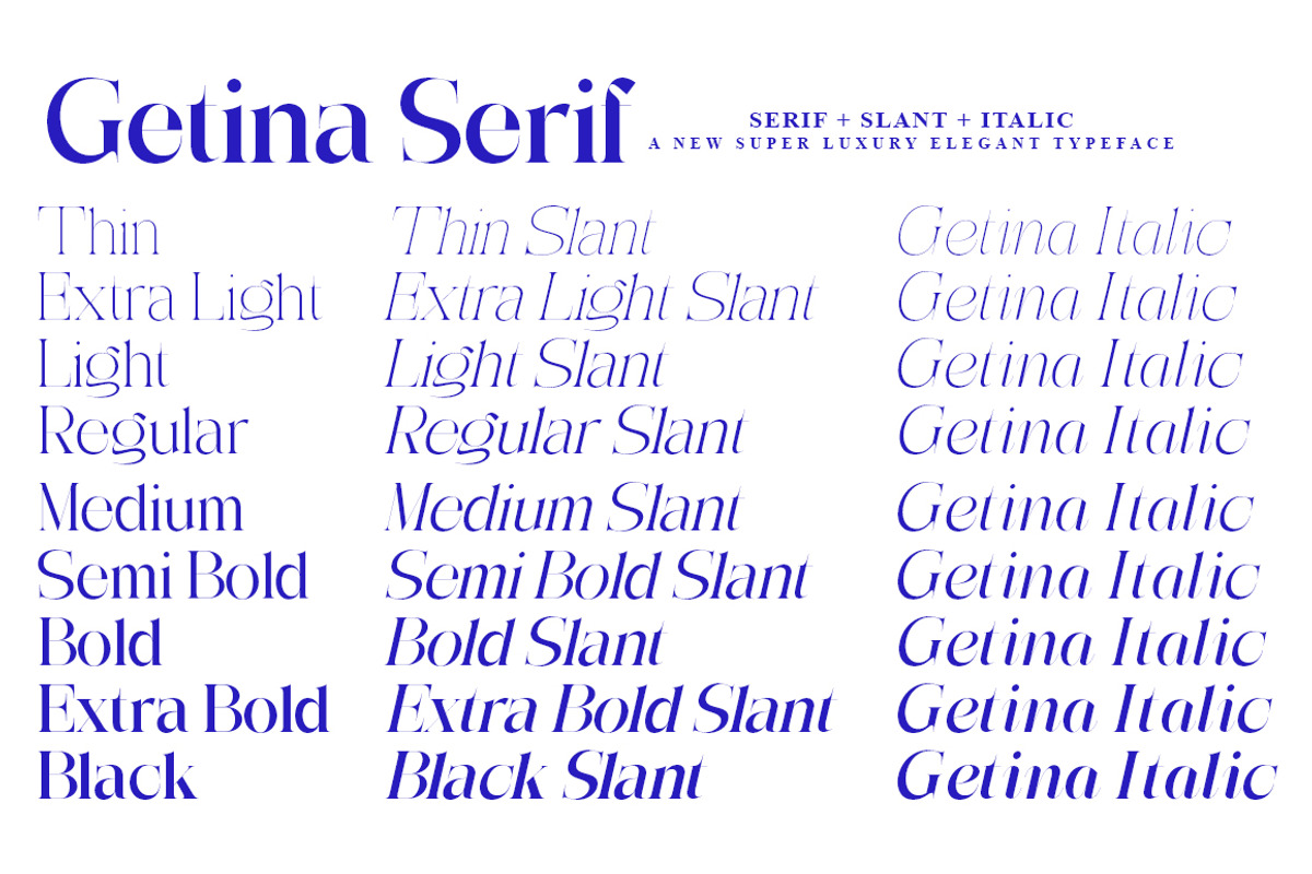 Getina Serif Super Family 243 Fonts, a Serif Font by IM Studio (Photo 3 of 12)