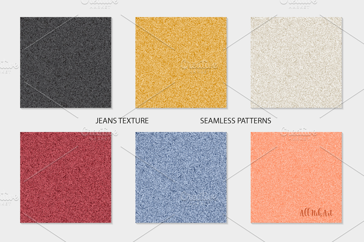 Denim Texture Seamless Patterns, a Texture Graphic by AllNikArt (Photo 3 of 3)