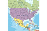 Vector World Map - Large&Detailed, a Decorative Illustration by PorcuPen Works (Thumbnail 3 of 9)