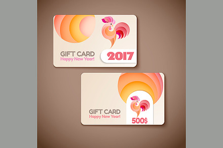 Year of rooster design for banner, a Business Card Template by Valenty