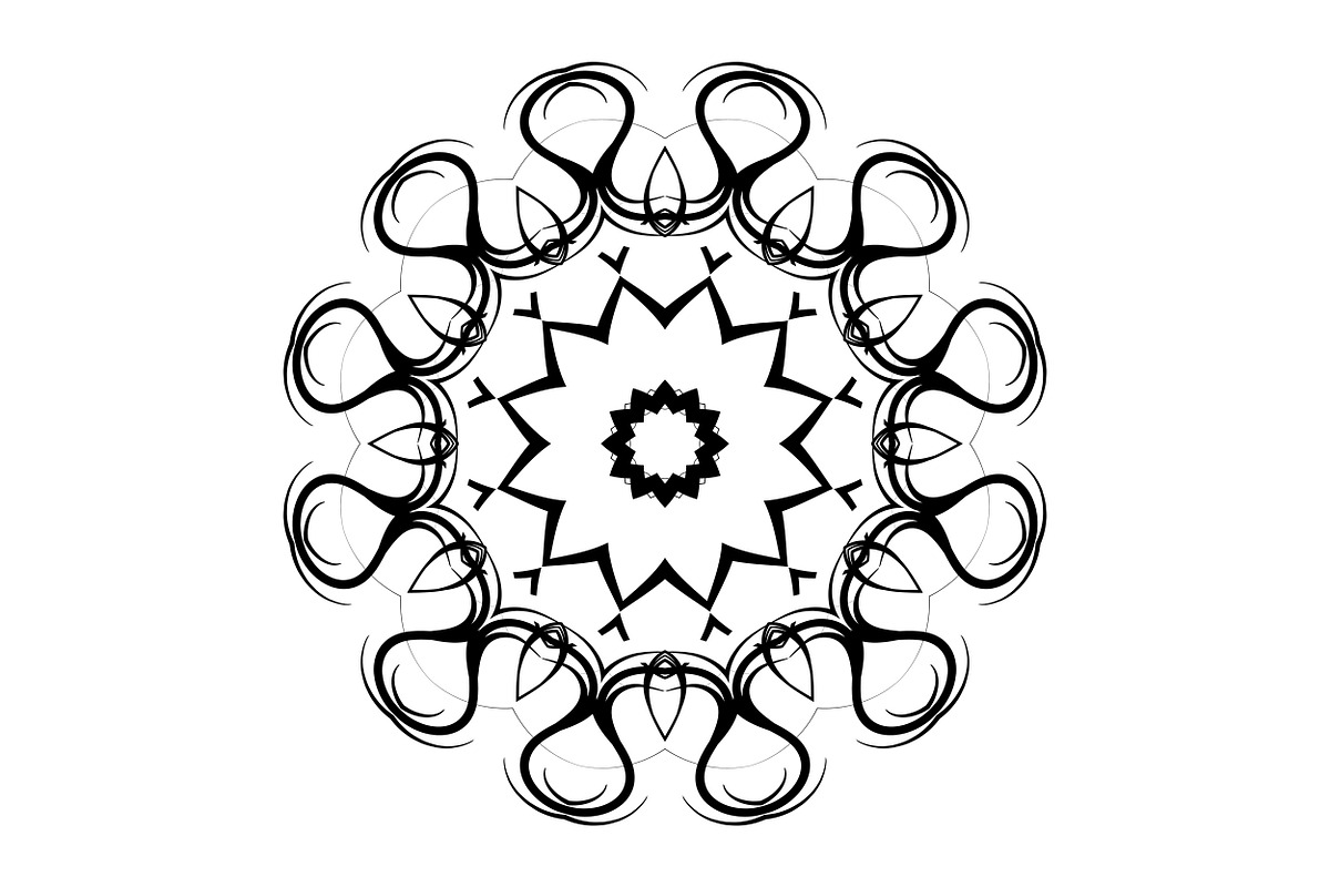 Black White Mandala Illustration Set, a Decorative Illustration by NJ Himel (Photo 87 of 101)