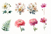Romance Floral, Watercolor clipart, an Illustration by Designworld (Thumbnail 4 of 5)