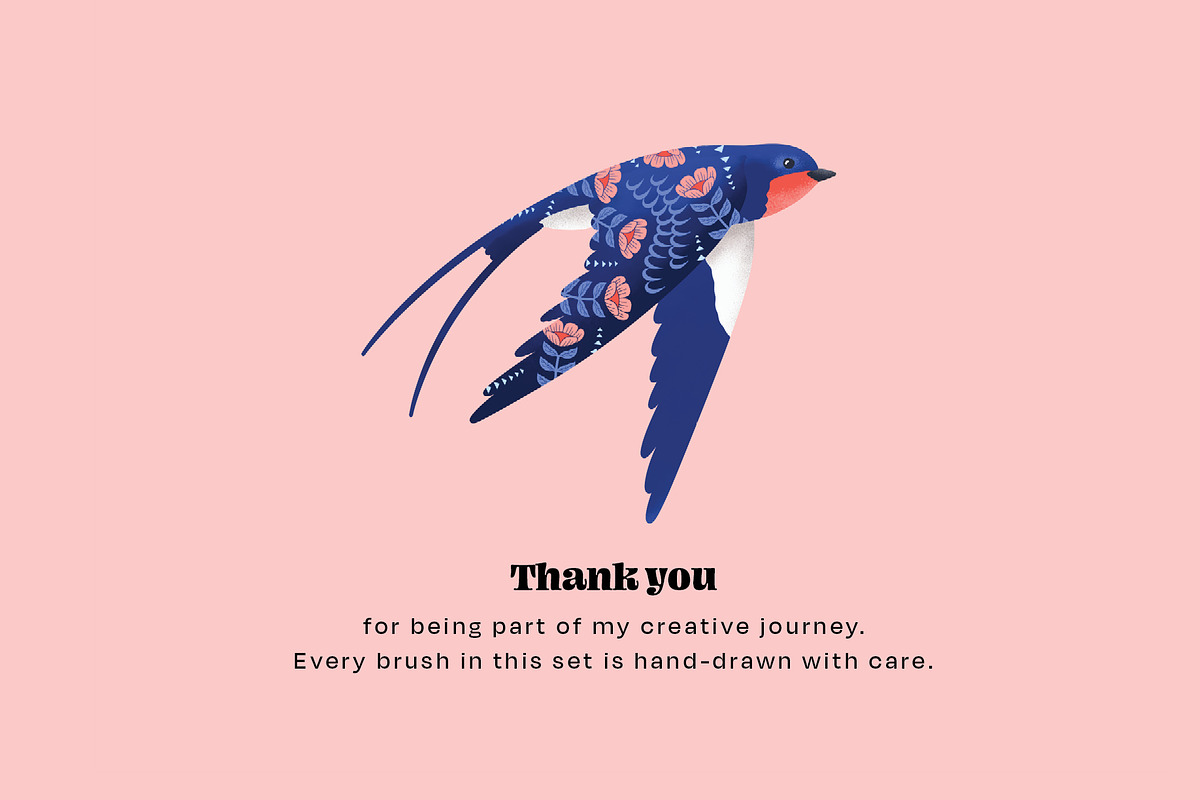 Swallow Birds Creator for Procreate, a Brush Add-On by Pencil Twist (Photo 11 of 11)