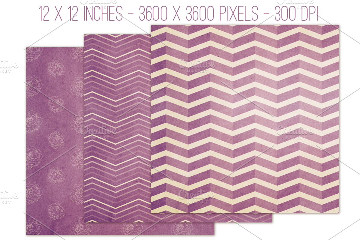 Vintage Grape 12 Pattern Set preview 2