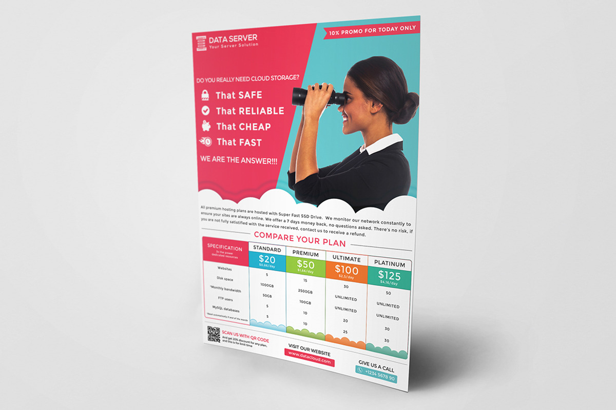 Cloud Hosting Flyer, a Flyer Template by Affantjie Photowork (Photo 3 of 6)