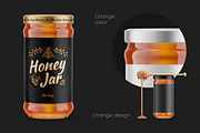 Honey Glass Jar Mockup Set, a Packaging Mockup by Graphic Bird (Thumbnail 2 of 7)