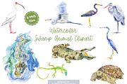 Swamp Animals Clipart, an Animal Illustration by Dora Katona (Thumbnail 1 of 4)