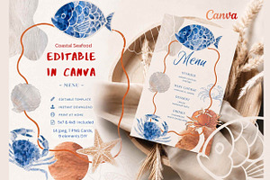 Mediterranean Menu Template & DIY