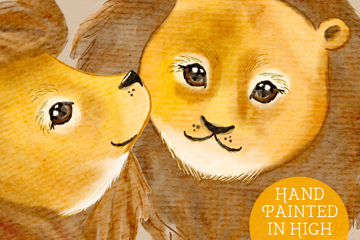 Lion Cub, Jungle nursery animal, an Animal Illustration by CommercialCliparts (Photo 3 of 3)