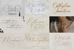 75 Elegant Script Font Bundle