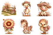 Watercolor Farm Clipart Bundle, a Seasonal Illustration by Daily.Designs (Thumbnail 5 of 5)