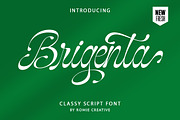 Brigenta Script, a Script Font by Romiecreative (Thumbnail 1 of 8)