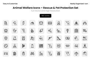 Animal Welfare Icons – Rescue & Pet, a Solid Icon by Wencory