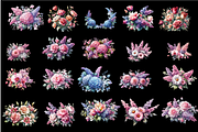 Watercolor Spring Flowers Clipart, a Decorative Illustration by ElenazlataArt (Thumbnail 4 of 6)