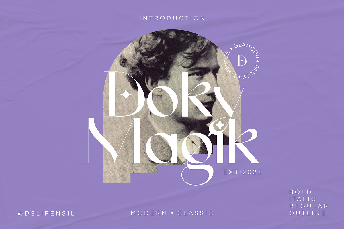Doky Classic Modern Typeface, a Serif Font by delipensil (Photo 11 of 11)