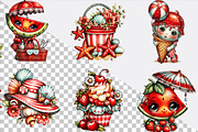 Whimsical Summer Clipart Bundle., an Illustration by SVGArt (Thumbnail 5 of 9)
