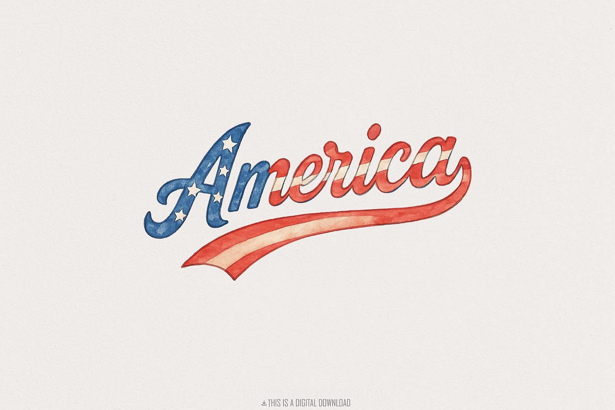 4th of July PNG, USA PNG, Retro, an Illustration by SharpMarketplace (Photo 1 of 9)