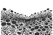 60 Daisy Flower Field Silhouette, a Seasonal Illustration by Amazin_art (Thumbnail 2 of 28)