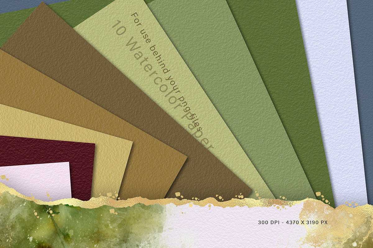 Gold & Flower Watercolor Backgrounds, a Pattern Graphic by Suna Kosem (Photo 16 of 19)