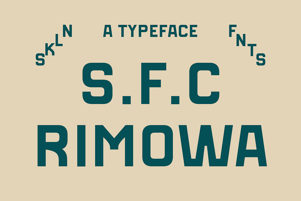 SFC Rimowa, a Sans Serif Font by Skilline Supply Co. (Photo 1 of 7)