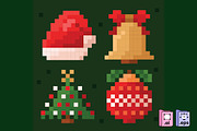 Flat Pixel Christmas Collection, an Object Graphic by MISS CHATZ (Thumbnail 1 of 3)