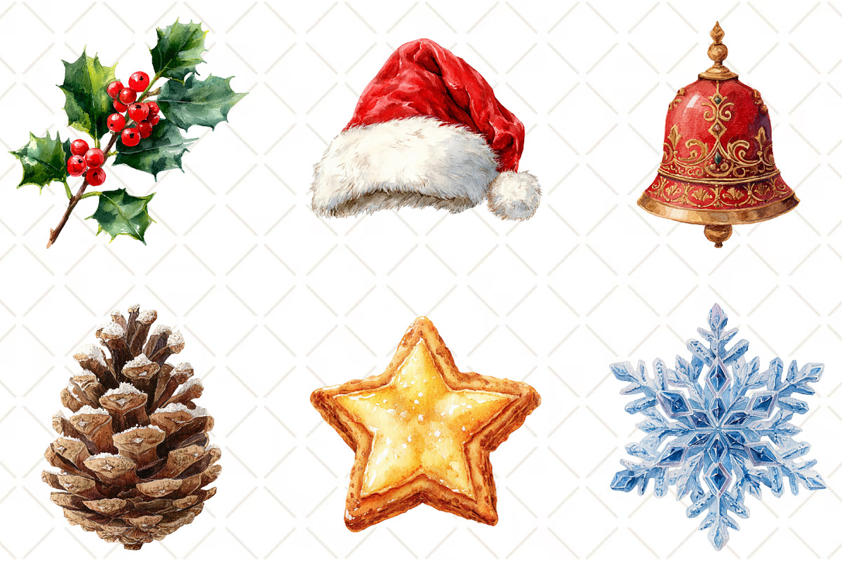 Festive Christmas Clipart, an Illustration by Black Bird Studio (Photo 3 of 6)
