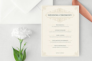 Vintage Wedding Ceremony Program, a Stationery Template by Vasya Kobelev (Thumbnail 4 of 7)