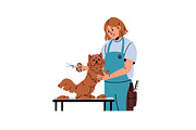 Pet, dog & cat grooming salon set, an Animal Illustration by PaperTrident (Thumbnail 7 of 8)
