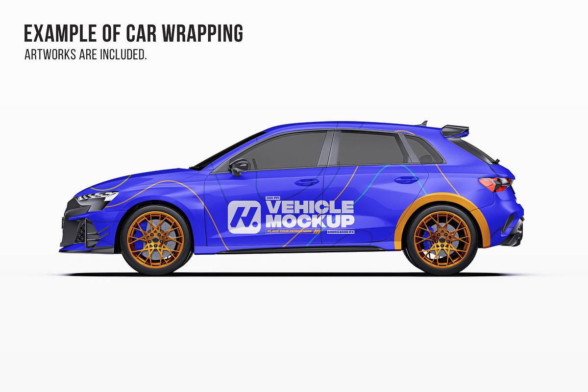 2026 Sport Performance Hatchback Set, an Advertising Mockup by Halal Graphic Studio (Photo 7 of 12)