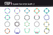 Floral-Circle shapes and elements, an Object Graphic by himoki (Thumbnail 2 of 7)